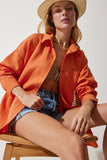 Oranj Cepli Oversize Müslin Gömlek MX00150