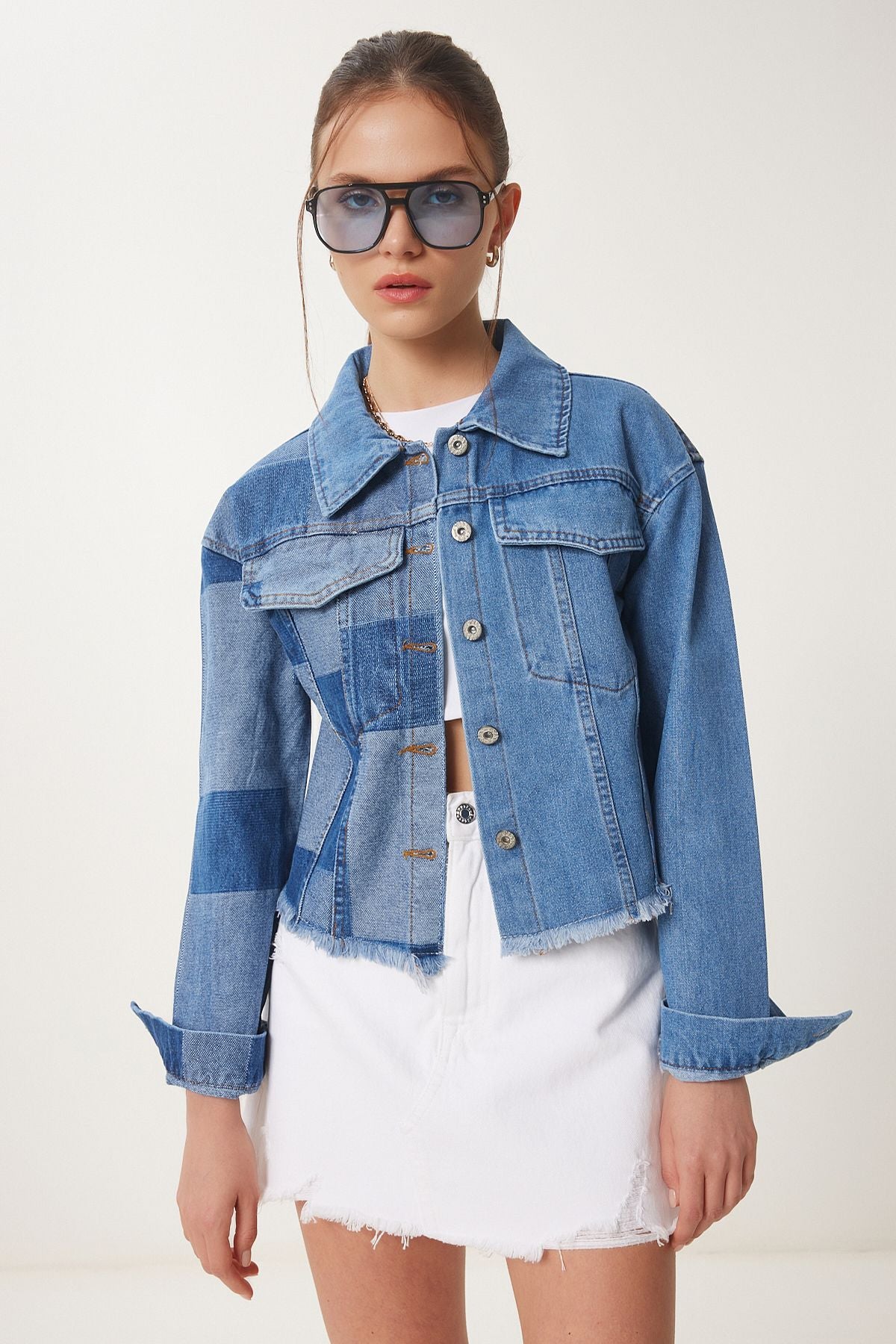 Mavi Kontrast Renkli Denim Ceket SA00034