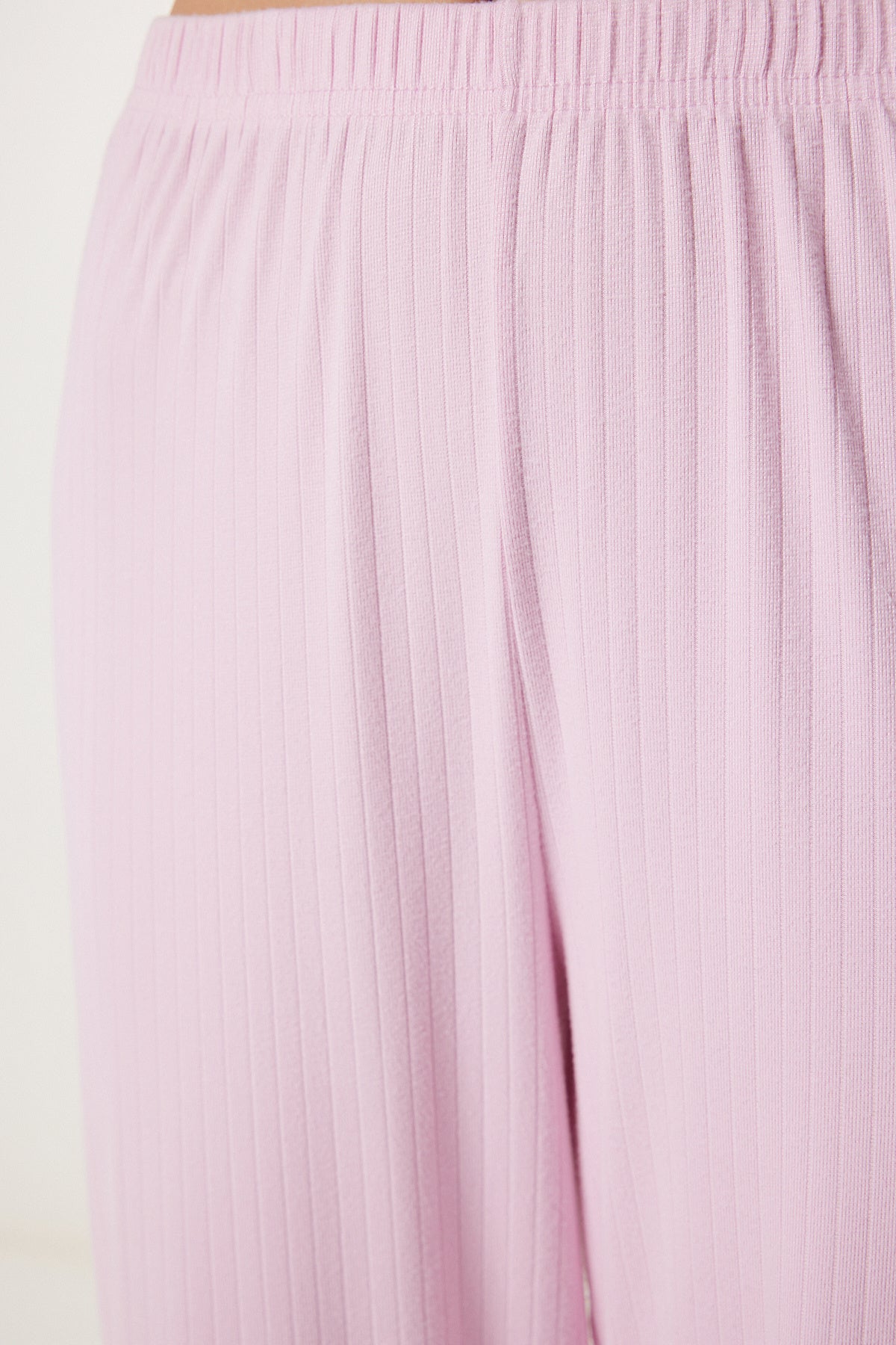 Pembe Gömlek Alt Örme Pijama Takımı PQ00001