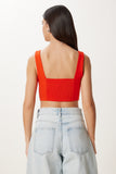 Oranj Koyu Mavi 2’Li Paket Askılı Crop Dokuma Bluz MX00220