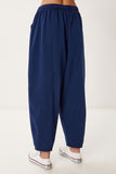 Lacivert Cepli Gabardin Şalvar Pantolon MX00205