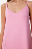 Pembe Askılı Basic Esnek Modal Elbise BV00150