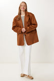 Taba Oversize Premium Süet Ceket KT00016