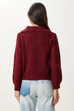 Bordo Çift Düğmeli Triko Hırka YY00242