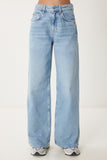 Mavi Yüksek Bel Geniş Paça Jeans UT00028