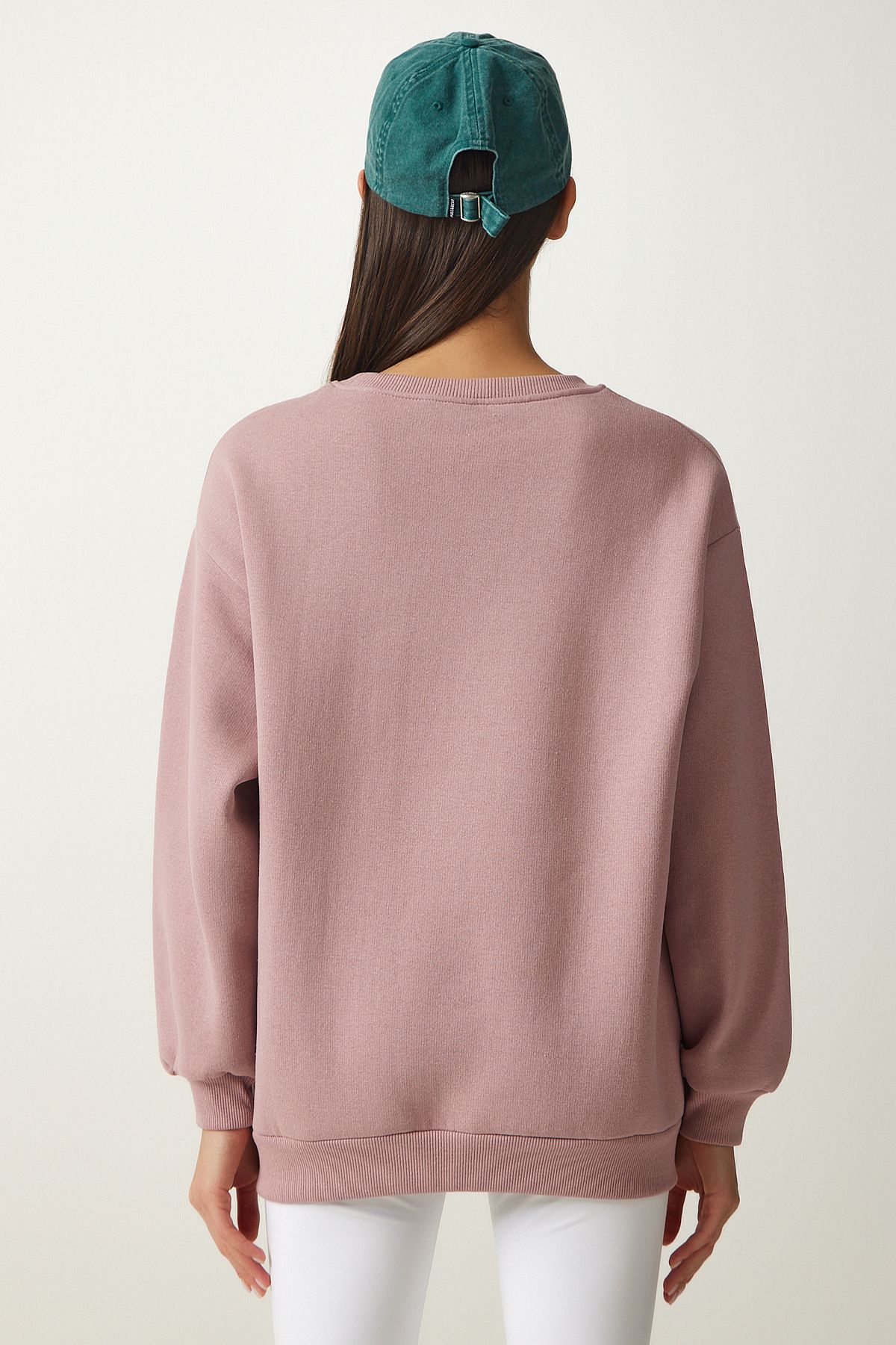 Pudra Şardonlu Basic Sweatshirt OW00001