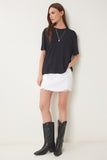 Siyah Basic Örme T-Shirt EN00642