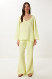 Sarı Müslin Bluz Pantolon Takım  FN03473