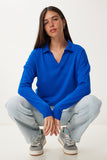 Mavi Polo Yaka Basic Kazak bv00094