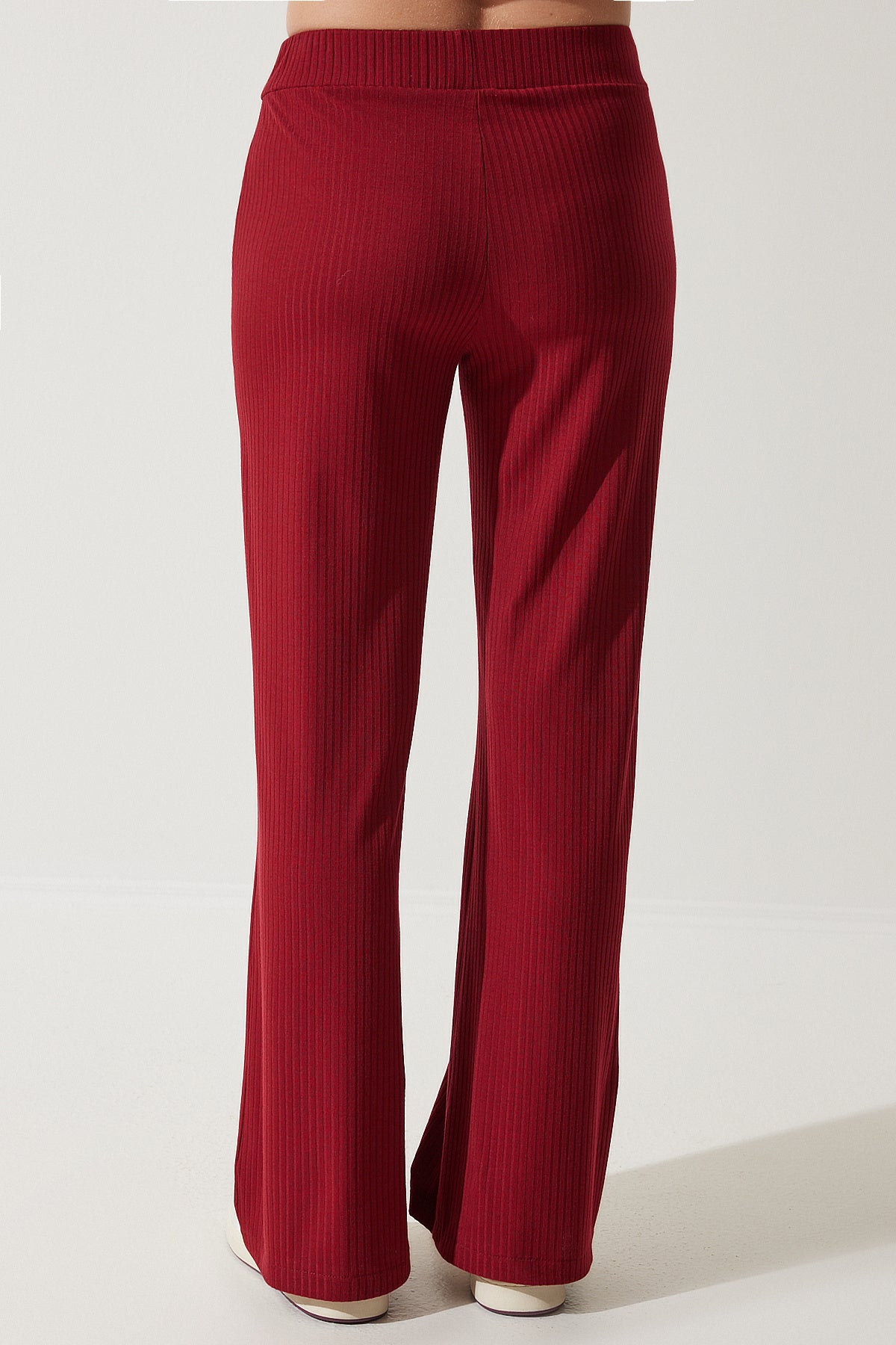 Kırmızı Fitilli Örme Bluz Pantolon Takım KH00088