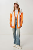 Oranj Kemik Oversize Kontrast Renkli Triko Hırka YY00262