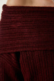 Bordo Madonna Yaka Triko Kazak PF00049