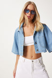 Mavi Cepli Crop Denim Ceket WF00083