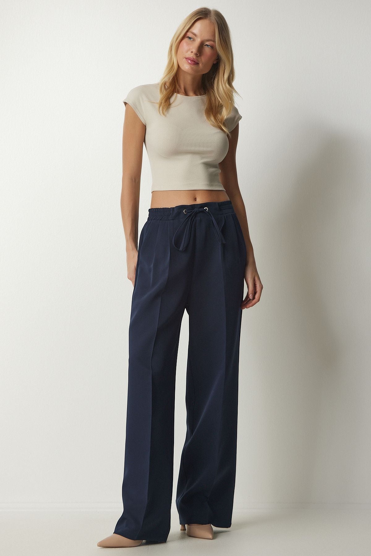 Lacivert Pilili Eşofman Pantolon DW00003