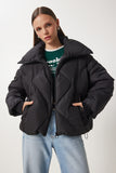 Siyah Oversize Şişme Mont RV00006