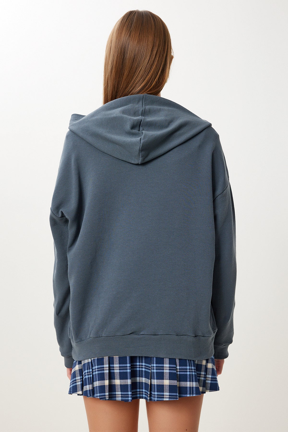 Füme Kapüşonlu Örme Sweatshirt UB00456