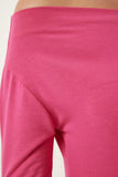 Pembe Kayık Yaka Örme Bluz RX00046