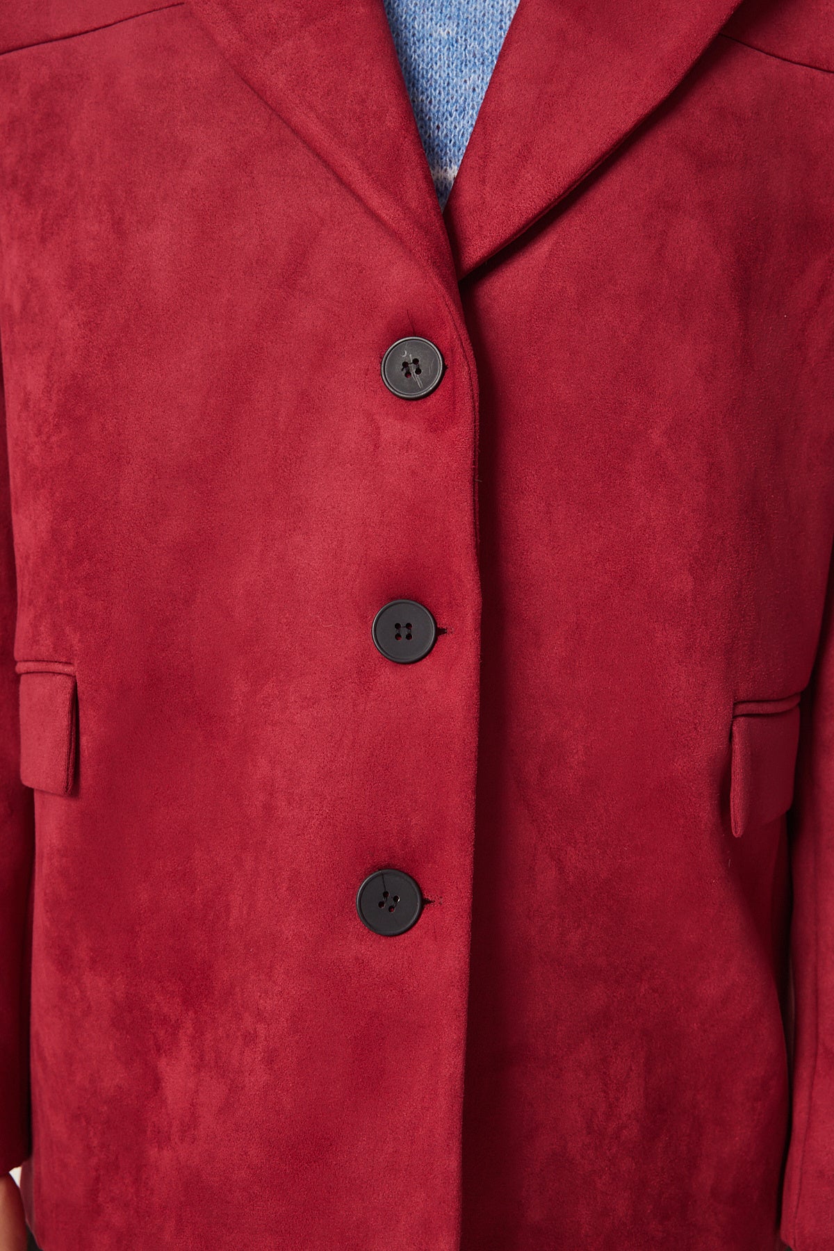 Bordo Premium Süet Blazer Ceket FN03443