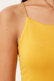 Koyu Sarı İp Askılı Örme Body Bluz LD00018
