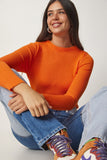Oranj Bisiklet Yaka Fitilli Triko Kazak BP00147