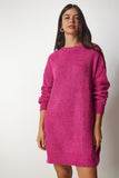 Pembe Oversize Uzun Basic Triko Kazak BV00099