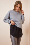 Siyah Kazak Ve Sweatshirt Altı Etek Poplin Gömlek DD01150