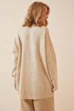 Krem Oversize Triko Kazak PN00054