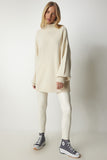 Krem Dik Yaka Oversize Basic Triko Kazak YY00167