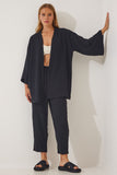Siyah Kimono Pantolon Takım DZ00046