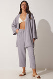 Gri Kimono Pantolon Takım DZ00046