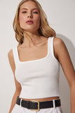 2'Li Askılı Yazlık Triko Crop Bluz