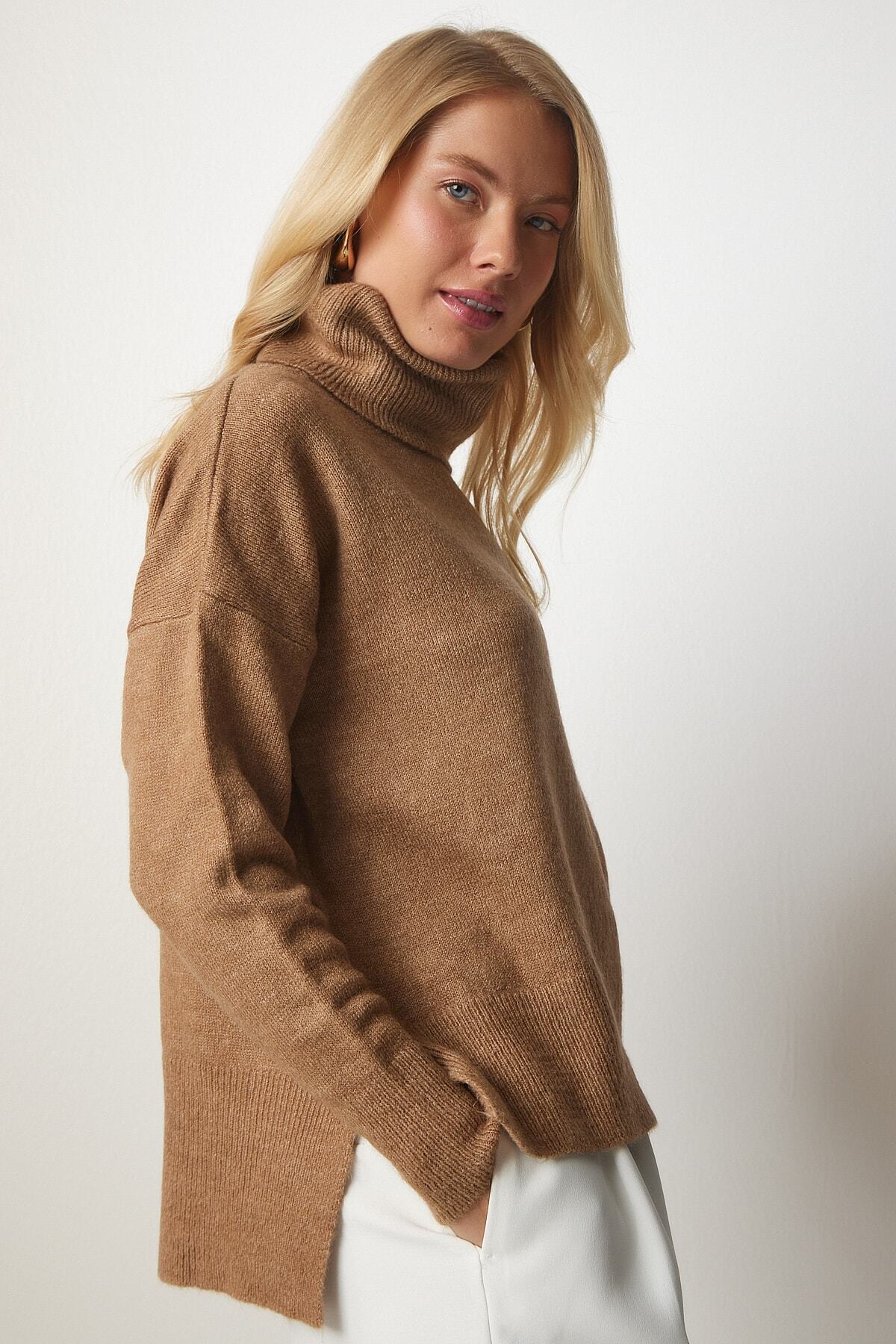 Camel Balıkçı Yaka Triko Kazak MX00128