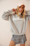 Gri Baskılı İnce Şardonlu Sweatshirt DZ00058