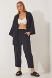 Siyah Kimono Pantolon Takım DZ00046