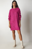 Pembe Oversize Uzun Basic Triko Kazak BV00099