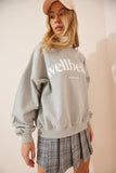 Gri Baskılı İnce Şardonlu Sweatshirt DZ00058