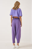 Lila Ayrobin Şalvar Pantolon CI00036