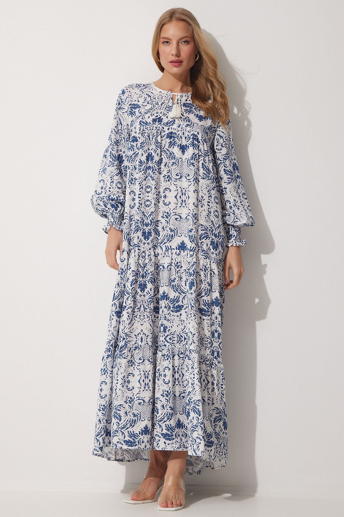 Desenli Oversize Yazlık Elbise