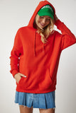 Oranj Kapüşonlu Şardonlu Basic Sweatshirt SM00153