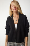 Siyah Basic Triko Hırka PJ00001