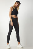 Siyah Yüksek Bel Toparlayıcı Basic Spor Tayt UB00139