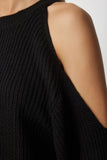 Siyah Cut Out Detaylı Triko Kazak PN00081