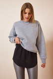 Siyah Kazak Ve Sweatshirt Altı Etek Poplin Gömlek DD01150