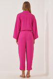 Koyu Pembe Kimono Pantolon Takım DZ00046