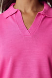 Fuşya Polo Yaka Basic Kazak bv00094