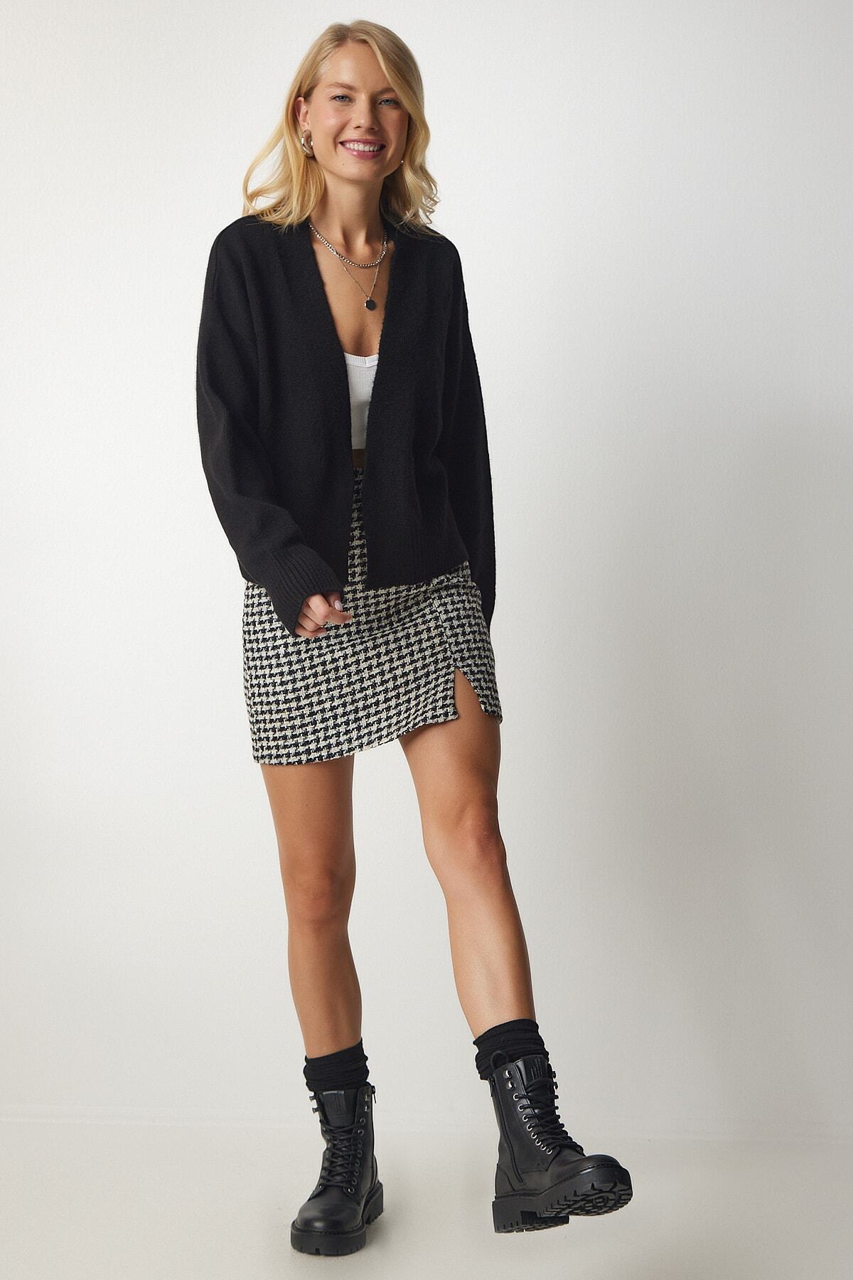 Siyah Basic Triko Hırka PJ00001