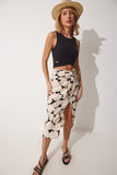 Siyah Cut Out Detaylı Crop Örme Bluz MC00179