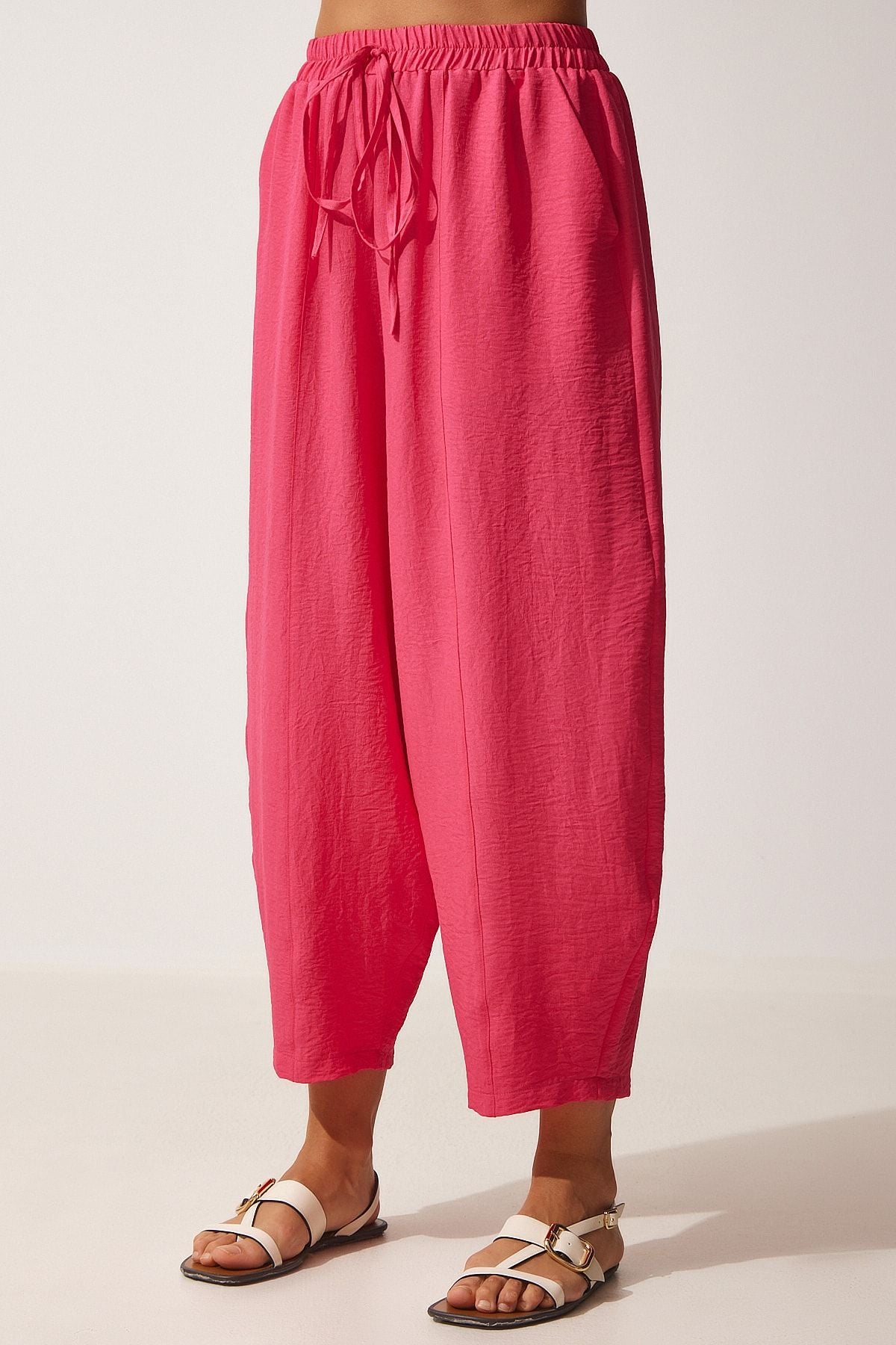 Koyu Pembe Cepli Ayrobin Şalvar Pantolon OH00046