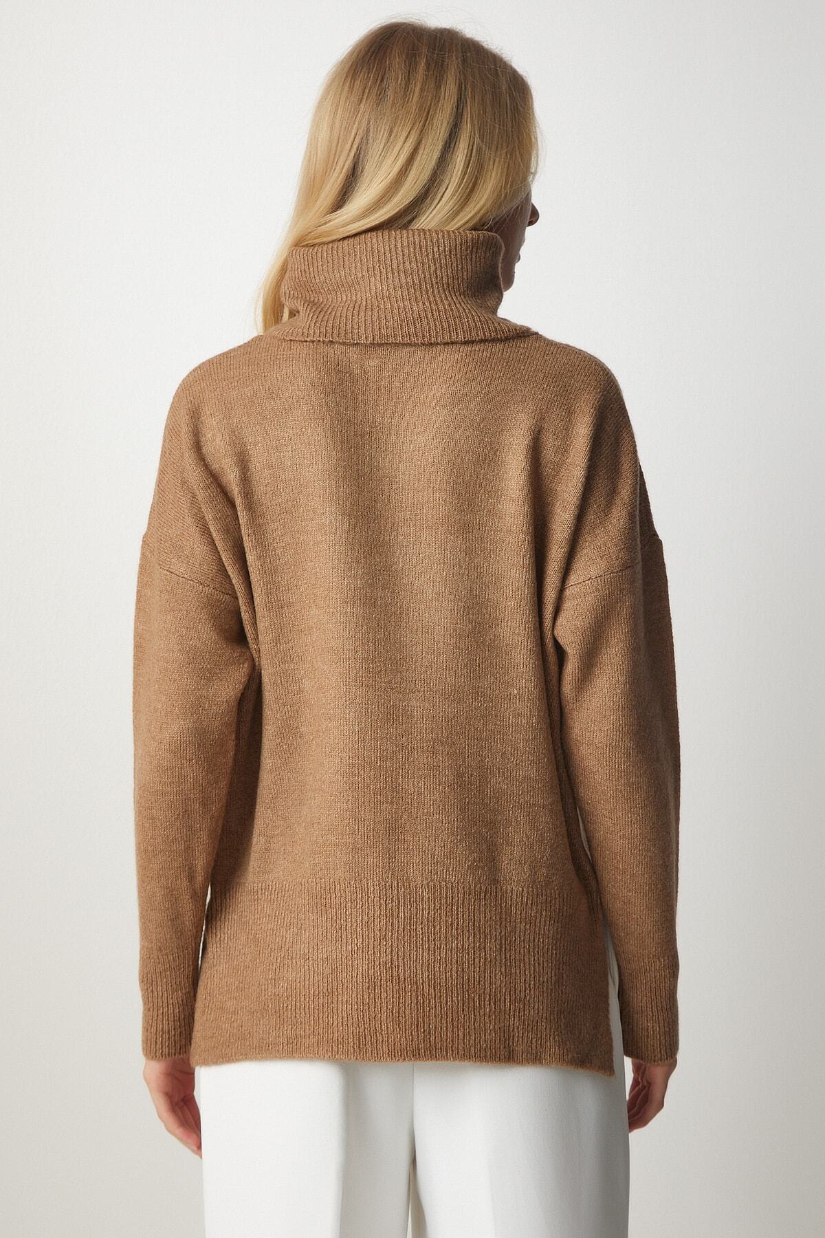 Camel Balıkçı Yaka Triko Kazak MX00128