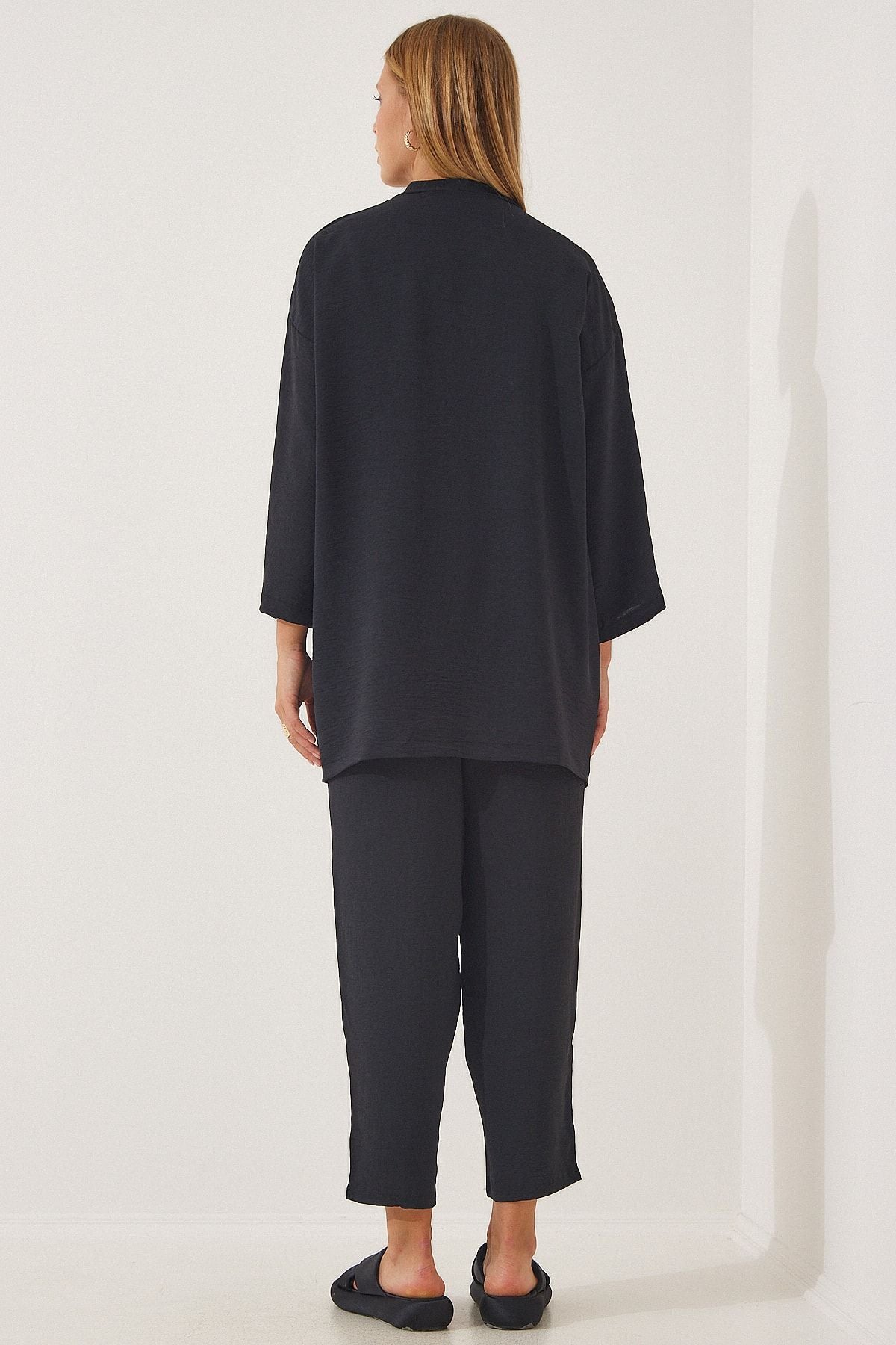Siyah Kimono Pantolon Takım DZ00046